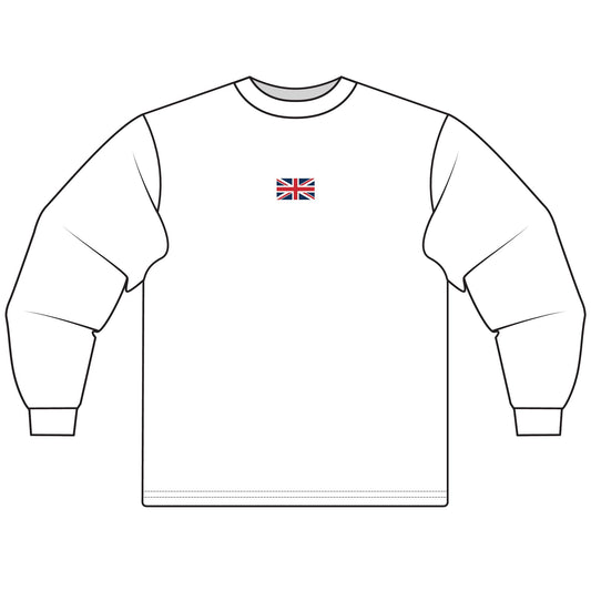 British Flag 100% cotton Unisex Long Sleeve T-Shirt - Casual Wear, Unique Gift, Travel Souvenir, Perfect for Holidays, Comfortable Style