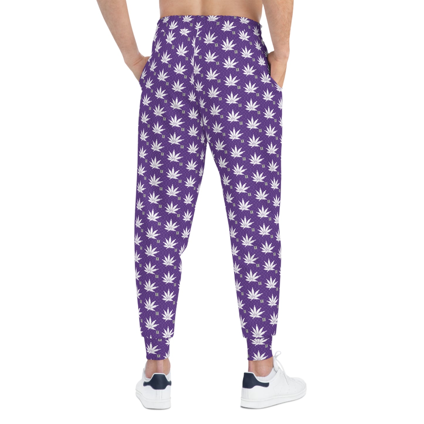 FROSTED RICH ICED DIAMOND Infinite Universe Allover Cannabis Leaf Athletic Joggers — Bold Streetwear Sweatpants
