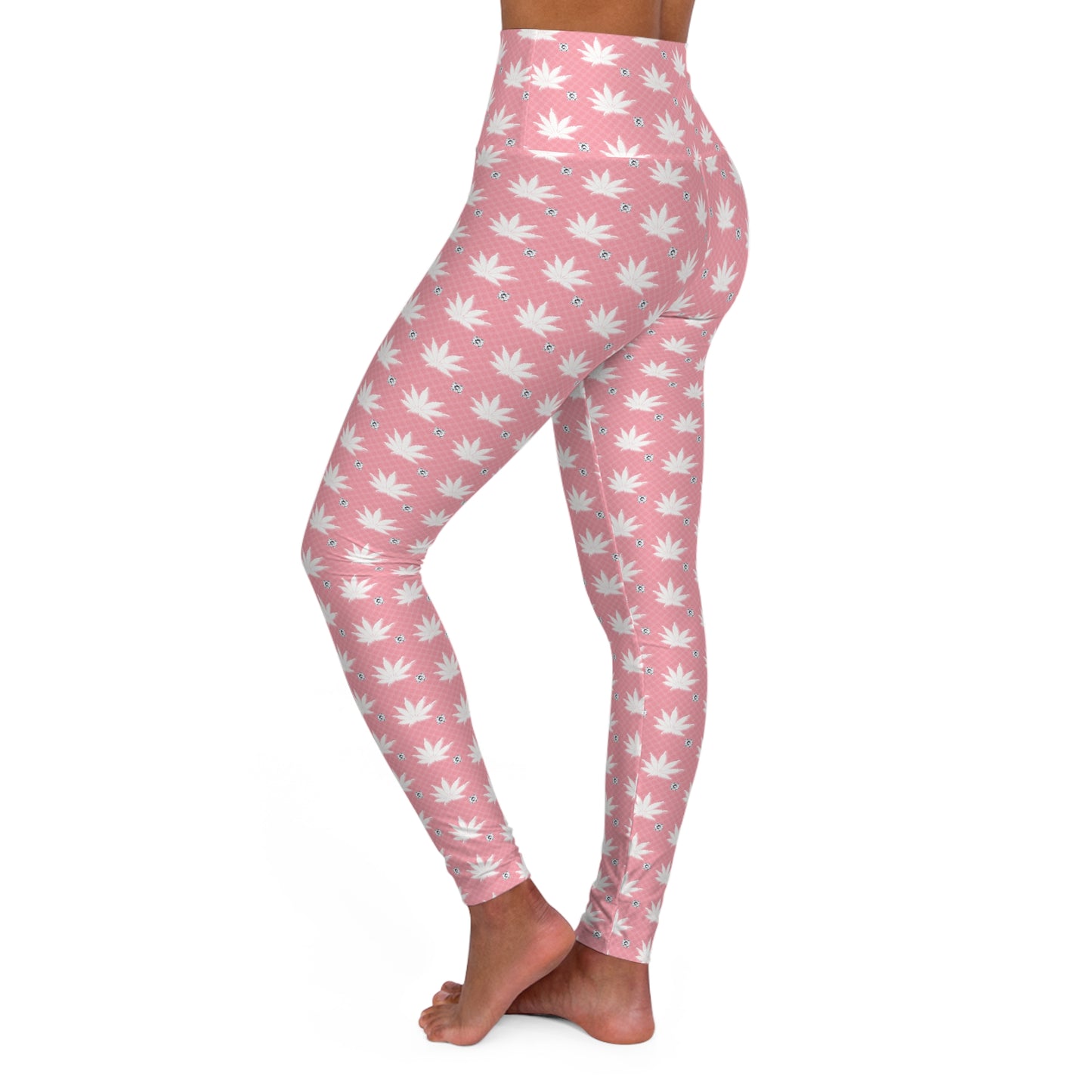 FROSTED BRIGHT TRUE PINK ICED DIAMOND Yoga Leggings