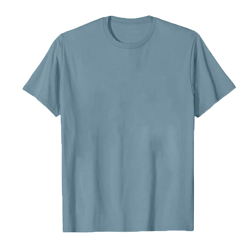 Mens Fashion Sports T-Shirt Casual Stretch Crew Neck