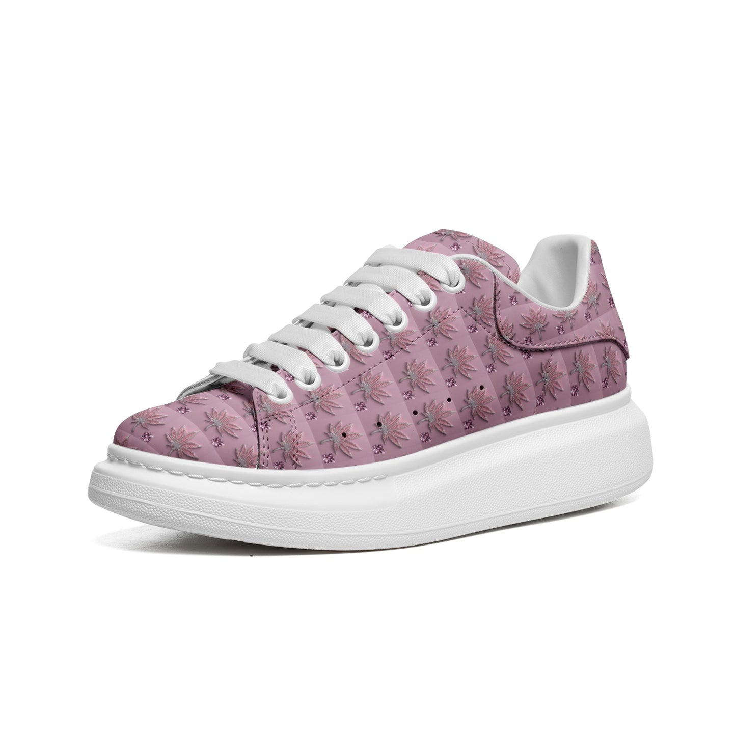 5D ICED OUT FLAME DIAMOND - Infinite Universe - Unisex Non Slip Lace Up Faux Leather Sneakers