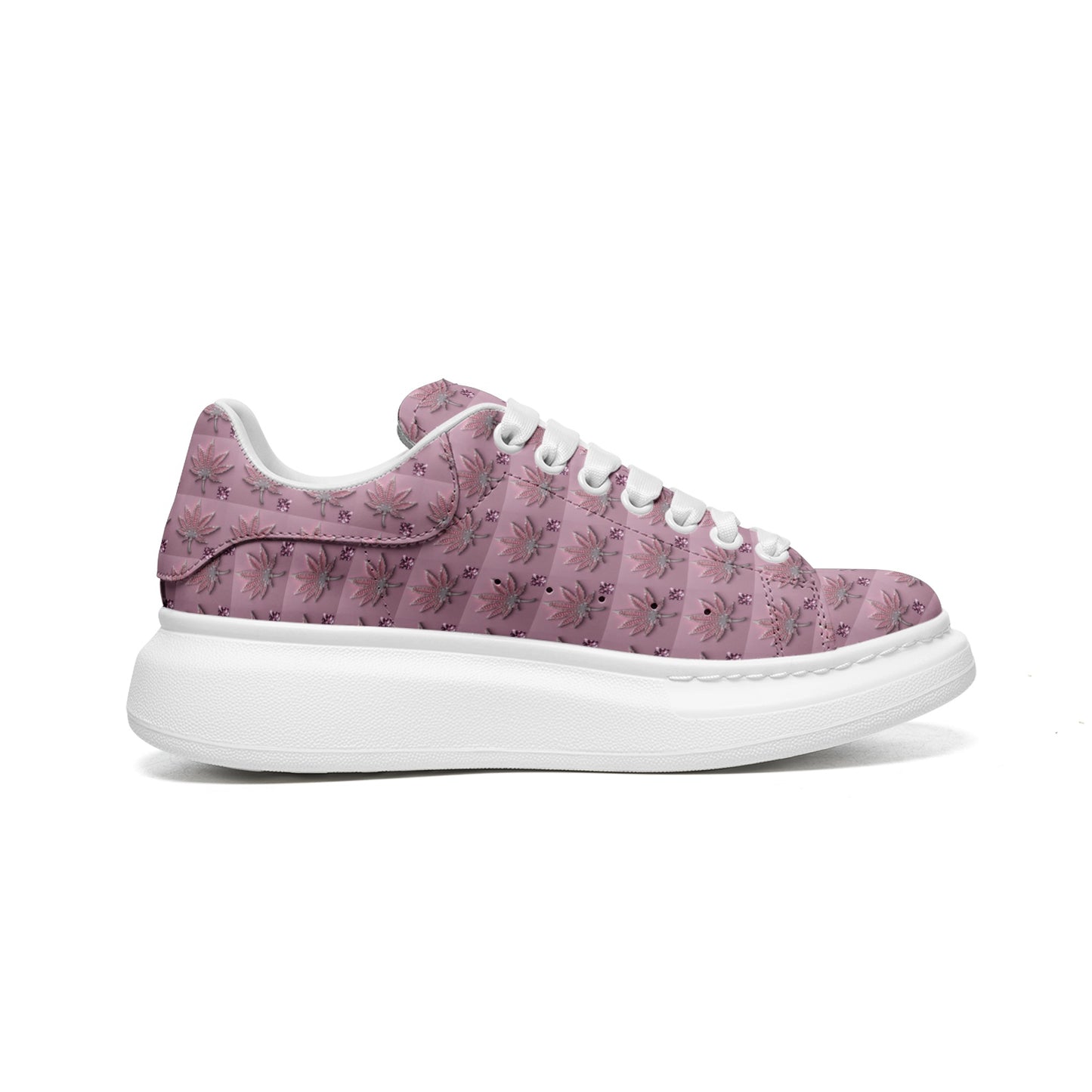 5D ICED OUT FLAME DIAMOND - Infinite Universe - Unisex Non Slip Lace Up Faux Leather Sneakers