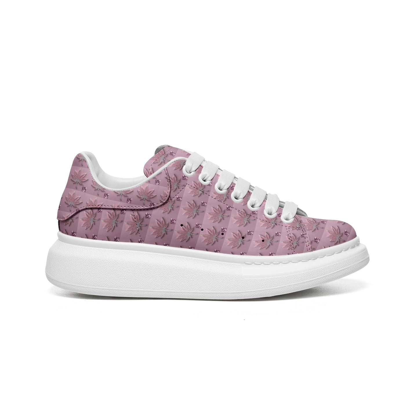 5D ICED OUT FLAME DIAMOND - Infinite Universe - Unisex Non Slip Lace Up Faux Leather Sneakers