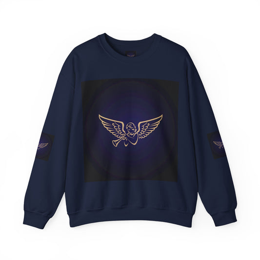 LORD NEEDS HELP WITH ANGELS RIGHT ABOUT NOW SACRIFICE Unisex Heavy Blend™ Crewneck Sweatshirt