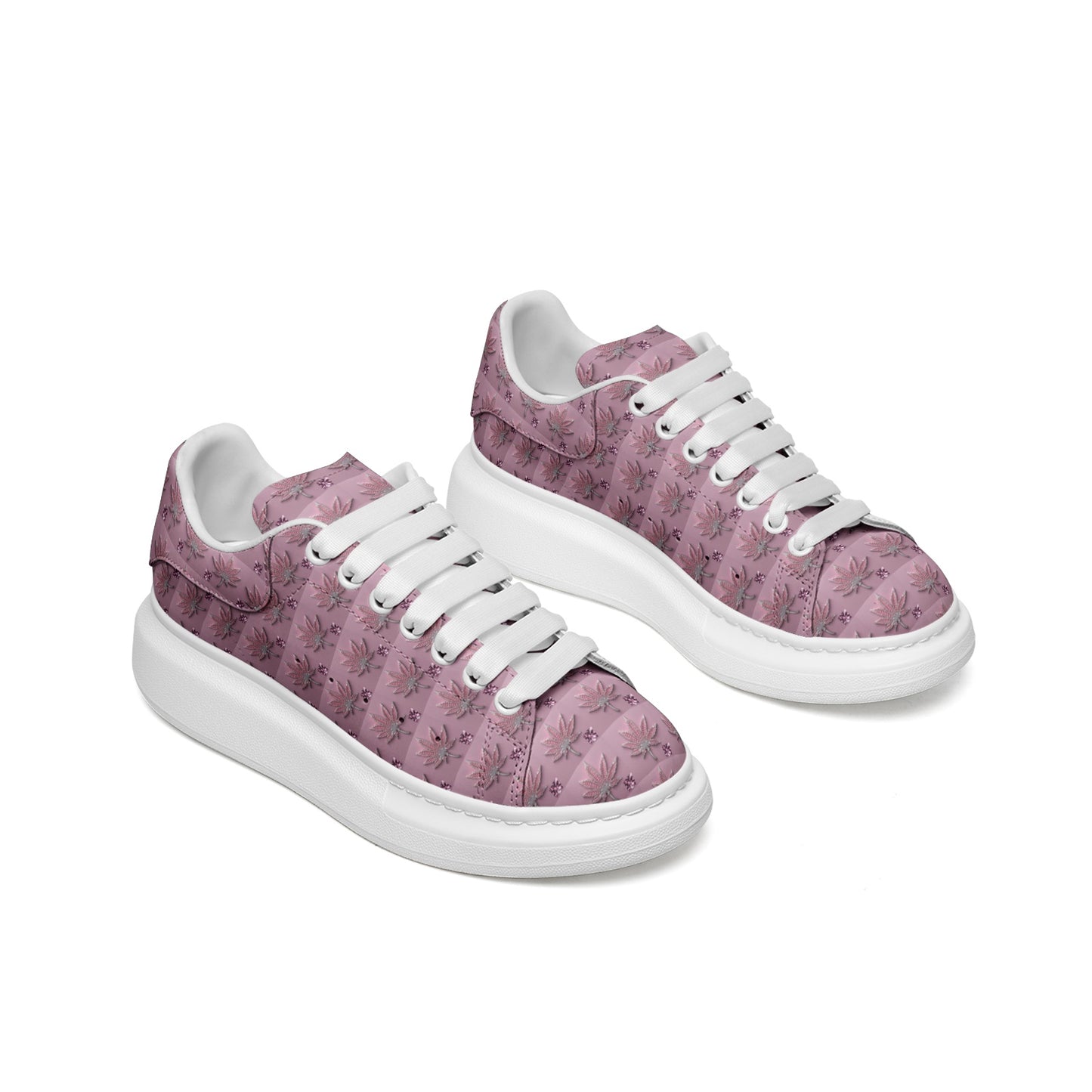 5D ICED OUT FLAME DIAMOND - Infinite Universe - Unisex Non Slip Lace Up Faux Leather Sneakers