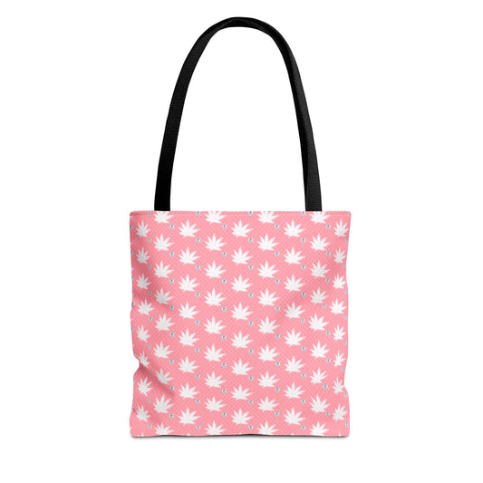 FROSTED BRIGHT TRUE PINK ICED DIAMOND Chic Floral Tote Bag, Stylish Grocery Bag, Eco-Friendly Shopping Tote, Beach or Gym Bag, Gift for Her, Travel Companion