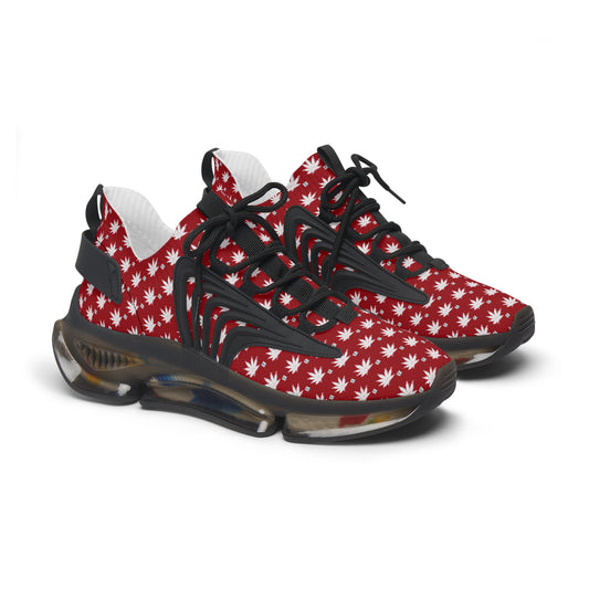 FROSTED BLOOD ICED DIAMOND Infinite Universe - Vibrant Women's Mesh Sneakers with Leaf Print