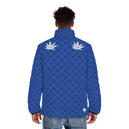 DE BEERS BLUE FROST {BABY STAR FLAKE} Infinite Universe Men's Puffer Jacket (AOP)