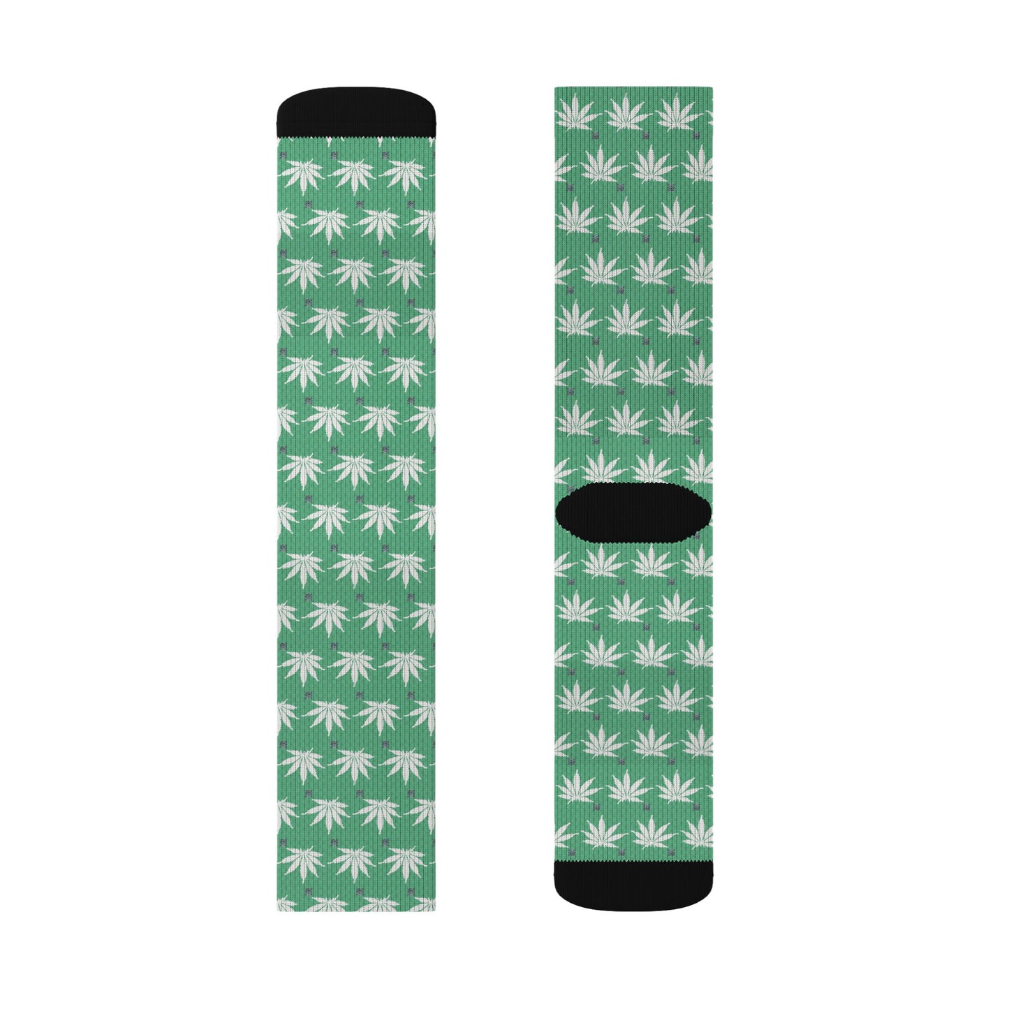 NEON GREEN SMOKE Infinite Universe Sublimation Socks