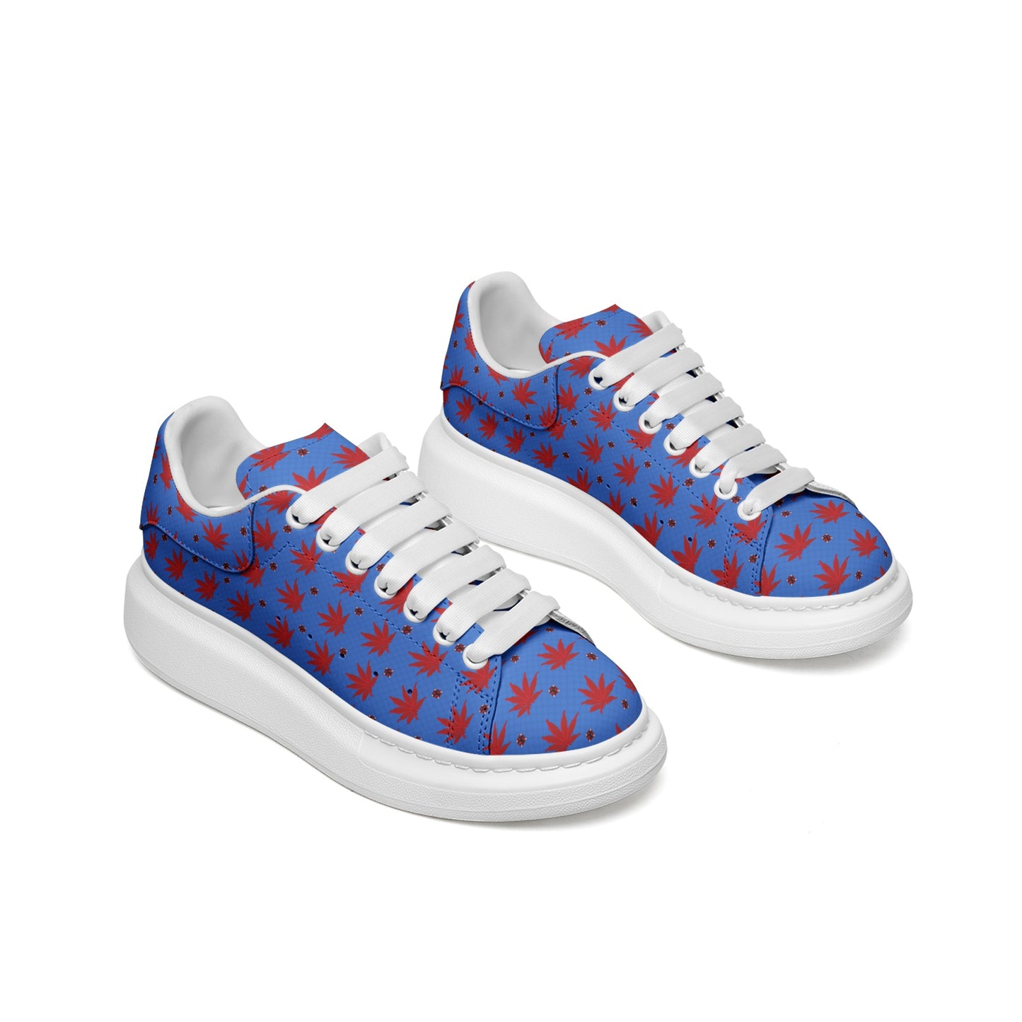 BLOOD STAR STRUCK Infinite Universe Unisex Non Slip Lace Up Faux Leather Sneakers