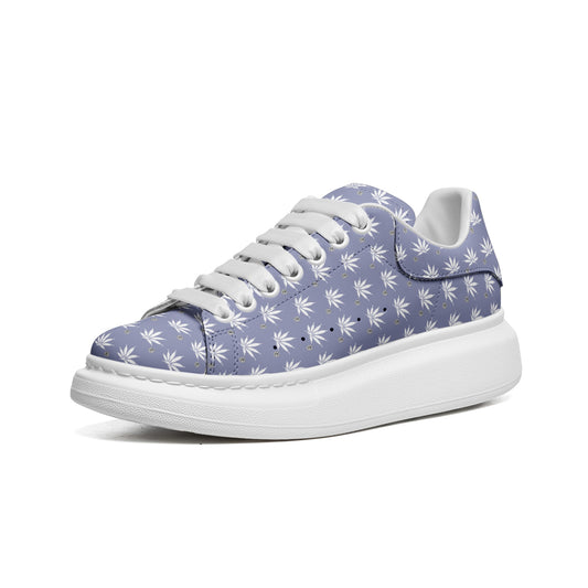 True Purple ICED FROST DIAMOND Infinite Universe Unisex Non Slip Lace Up Faux Leather Sneakers