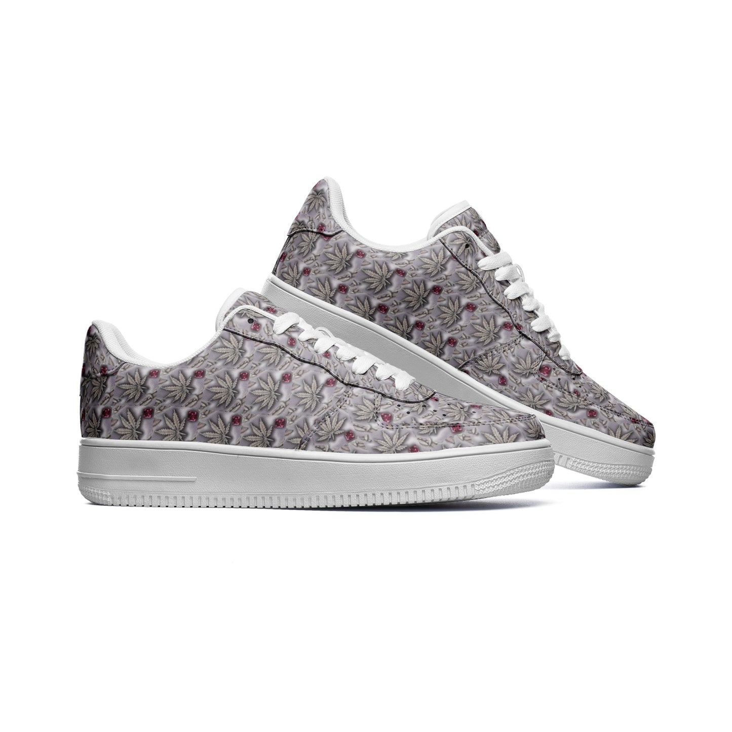 BLOOD THIRSTY RUBY RED DIAMOND Infinite Universe Unisex Low Top Leather Sneakers