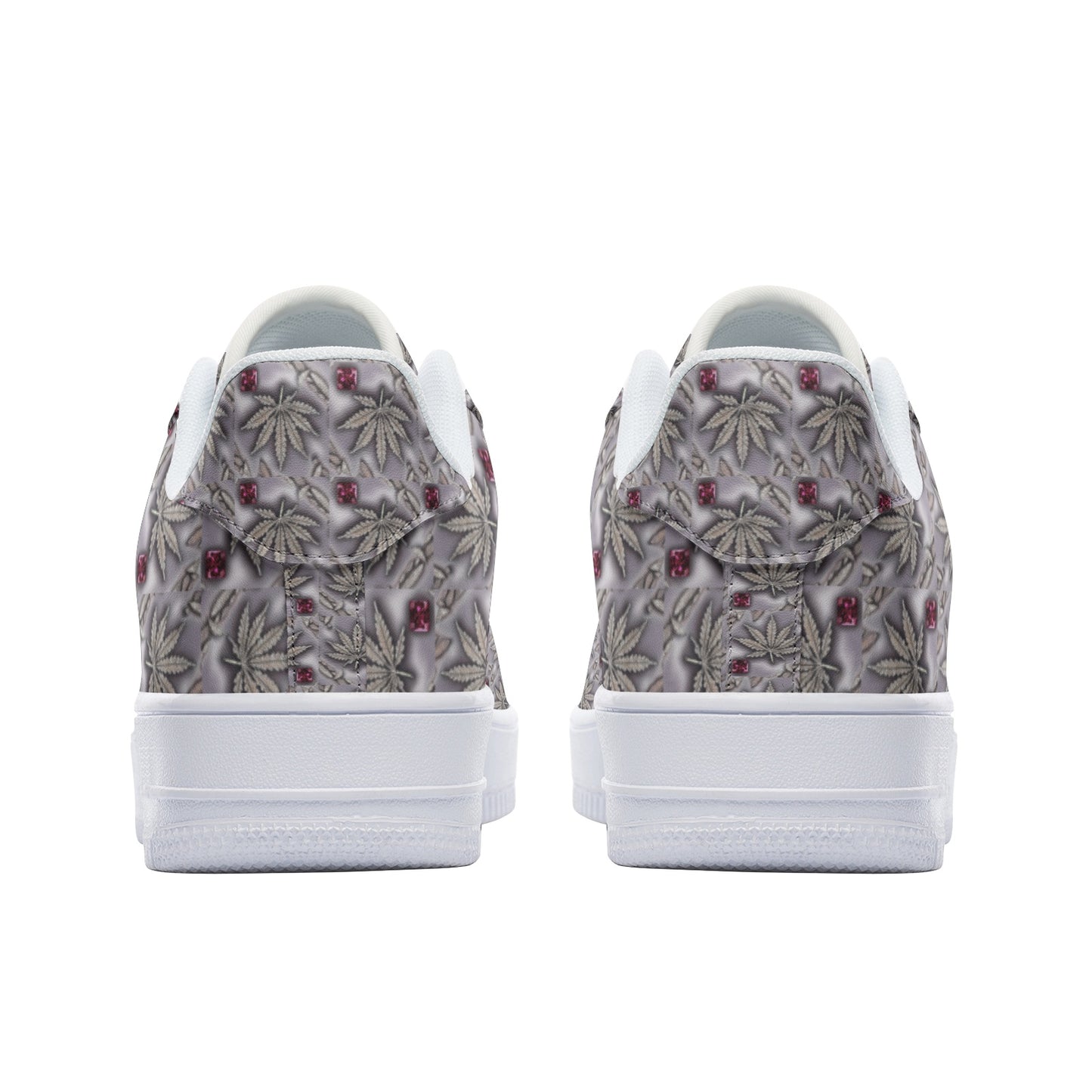 BLOOD THIRSTY RUBY RED DIAMOND Infinite Universe Unisex Low Top Leather Sneakers