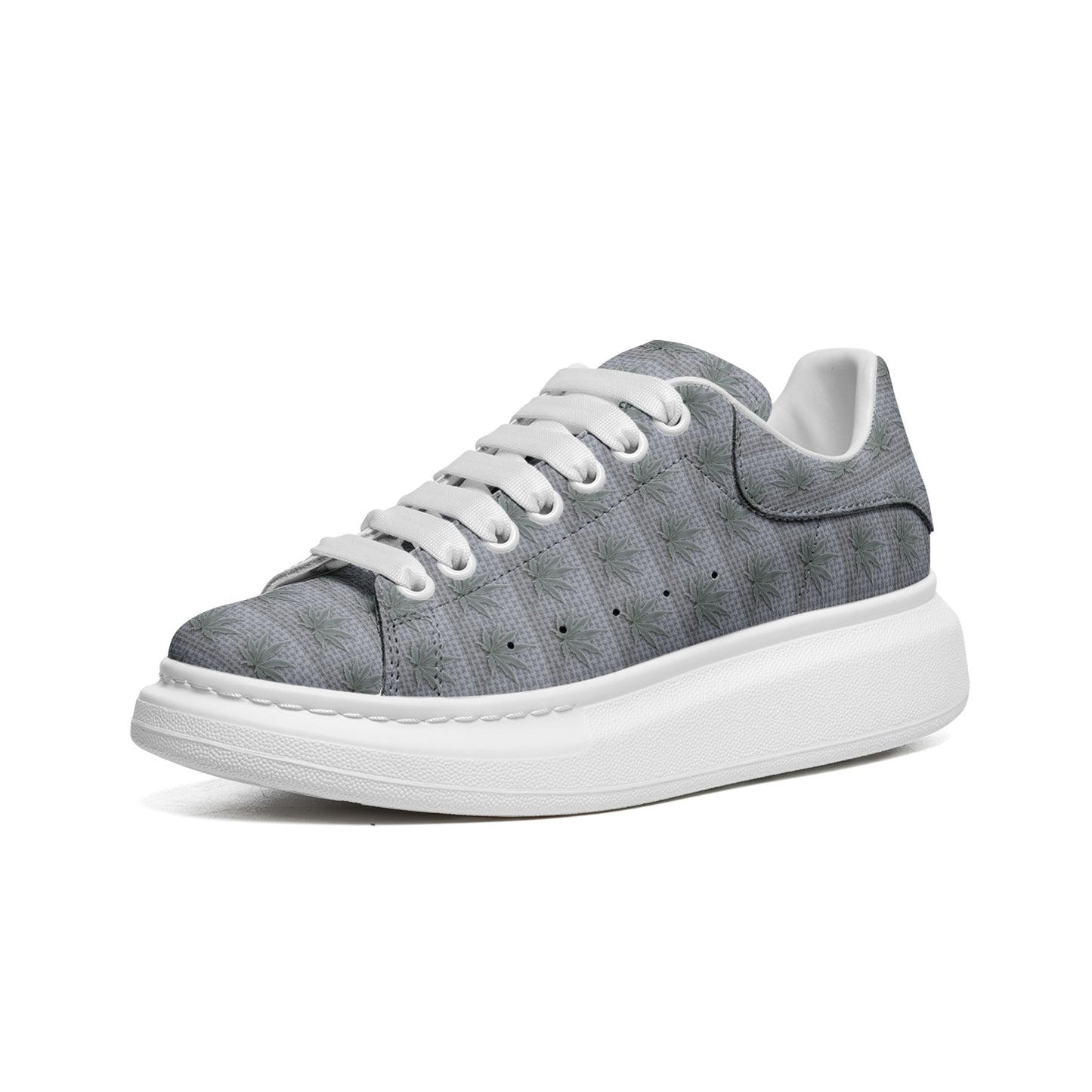 5D CASH OUT VAULT Unisex Non Slip Lace Up Faux Leather Sneakers