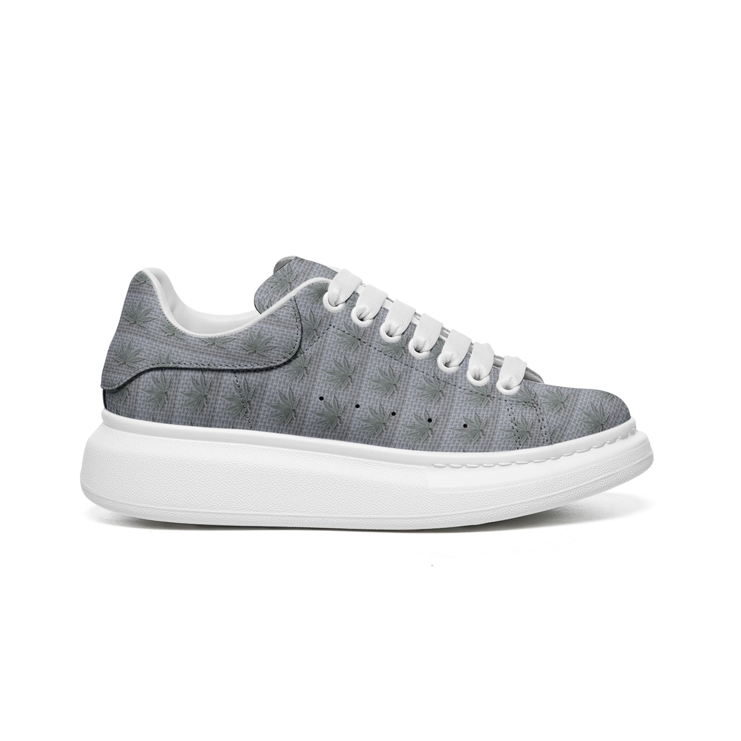 5D CASH OUT VAULT Unisex Non Slip Lace Up Faux Leather Sneakers