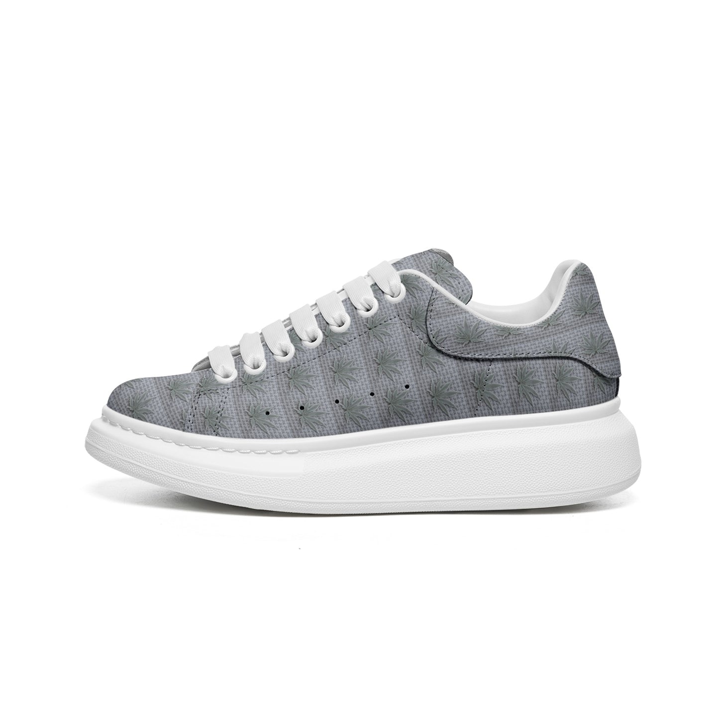 5D CASH OUT VAULT Unisex Non Slip Lace Up Faux Leather Sneakers
