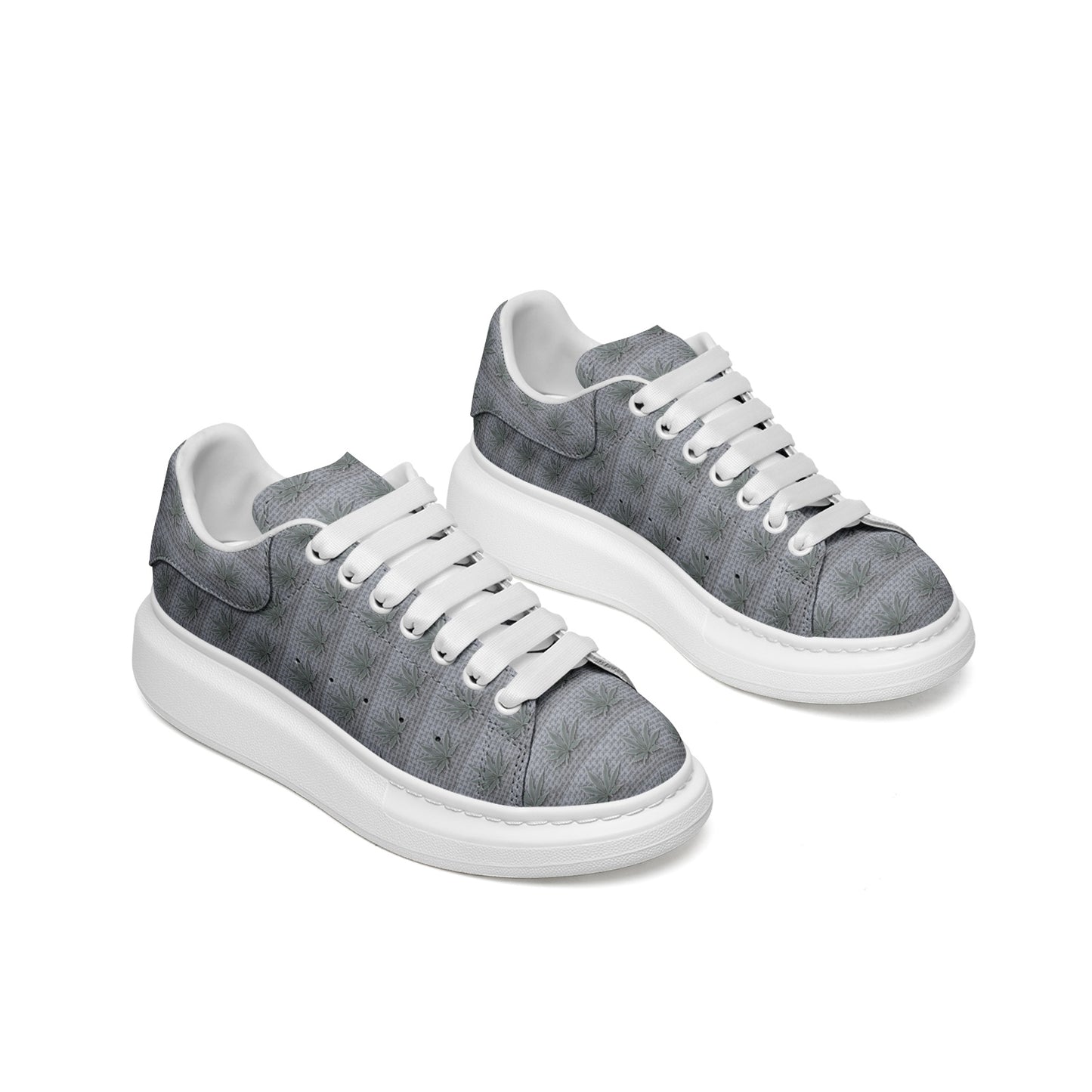5D CASH OUT VAULT Unisex Non Slip Lace Up Faux Leather Sneakers