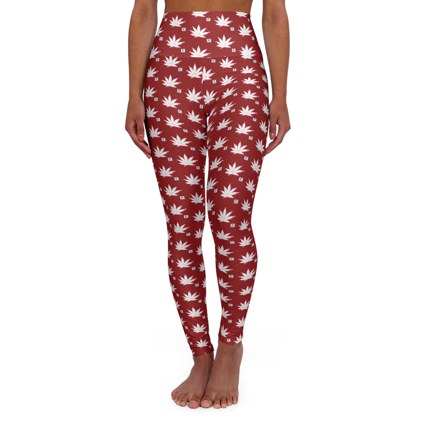 BLOOD ICED FROST Infinite Universe High-Waist Yoga Leggings — All-Over Print Floral Meditation Activewear