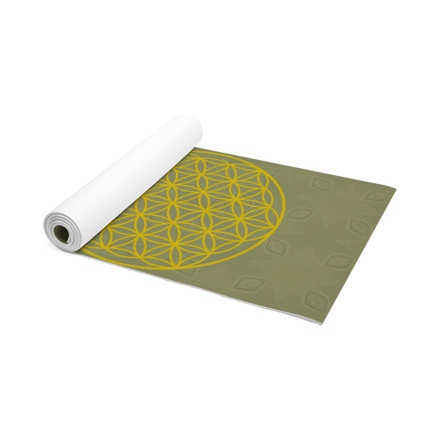 TWO GOLD STARS/CIRCLE OF LIFE/CHRIST RETURNED MEDITATION/Foam Yoga Mat