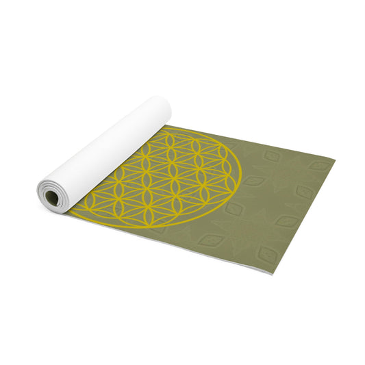 TWO GOLD STARS/CIRCLE OF LIFE/CHRIST RETURNED MEDITATION/Foam Yoga Mat