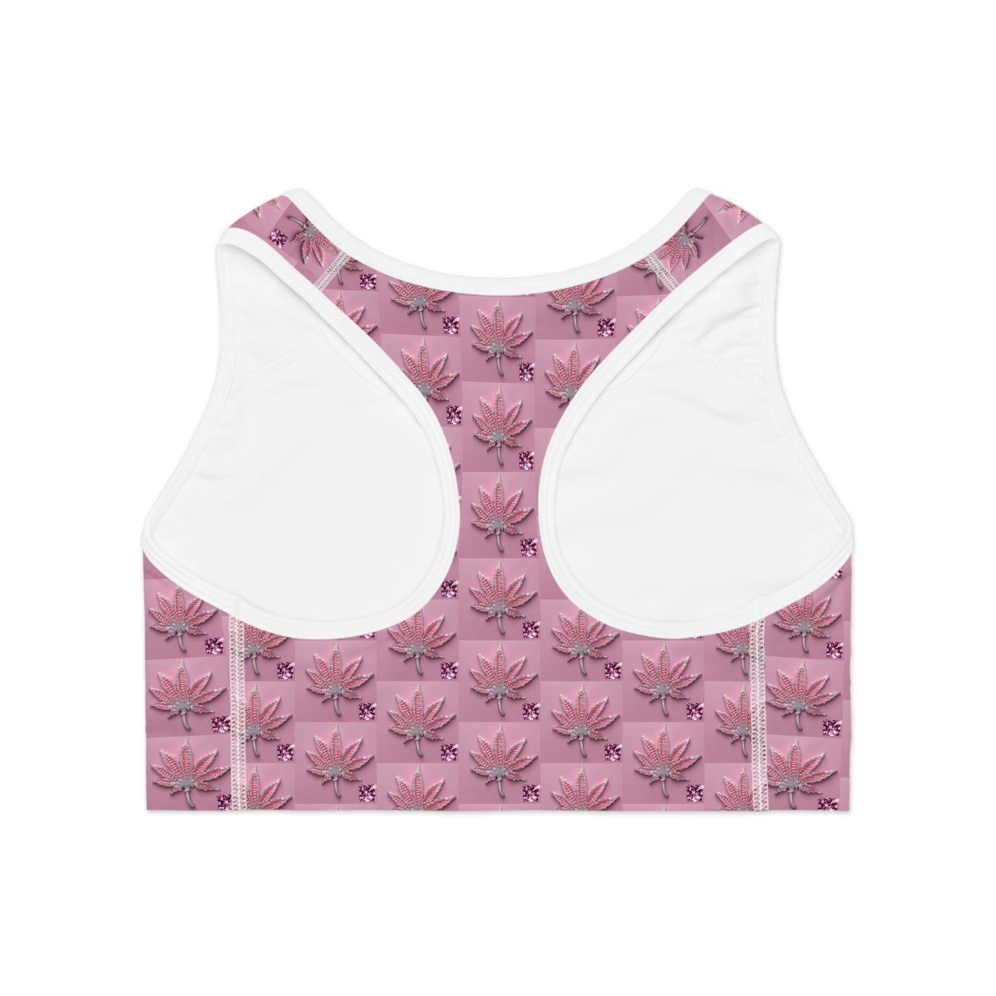 5D ICED OUT FLAME DIAMOND - Infinite Universe - Lotus Blossom Sports Bra