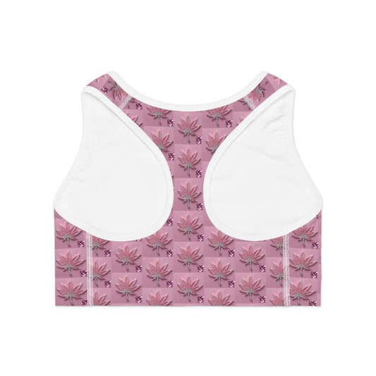 5D ICED OUT FLAME DIAMOND - Infinite Universe - Lotus Blossom Sports Bra