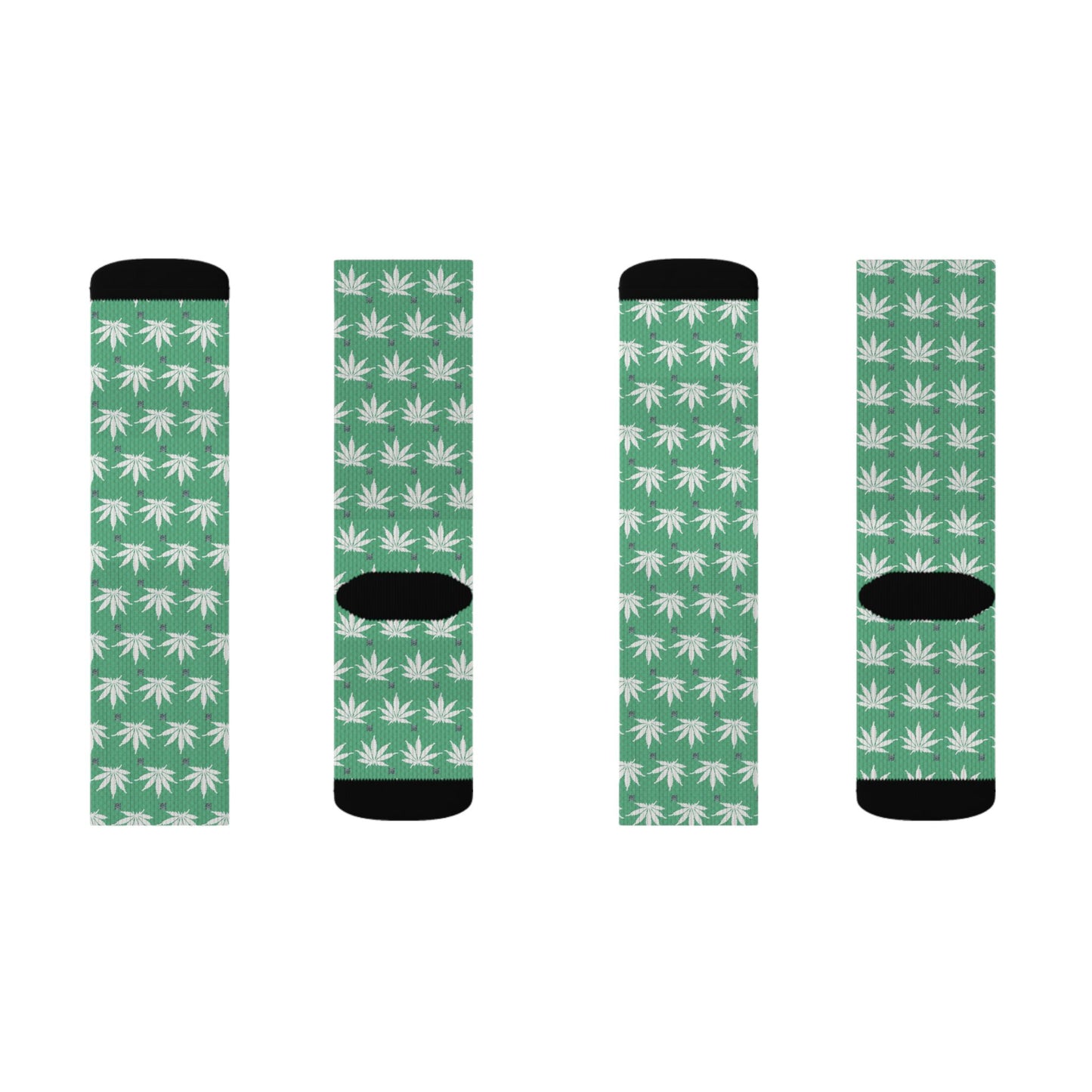 NEON GREEN SMOKE Infinite Universe Sublimation Socks