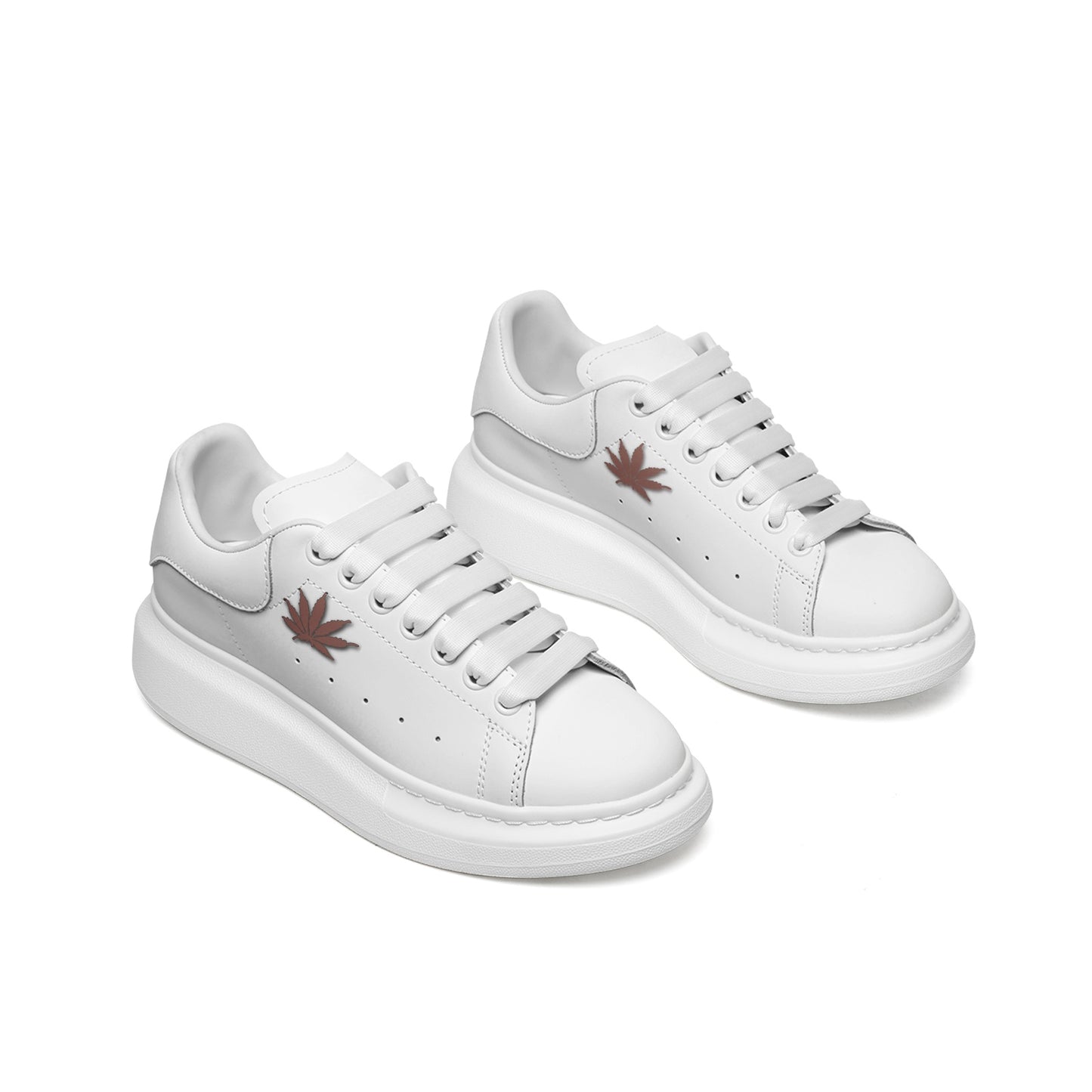 FROSTED New Pink Infinite Universe - Unisex Non Slip Lace Up Faux Leather Sneakers
