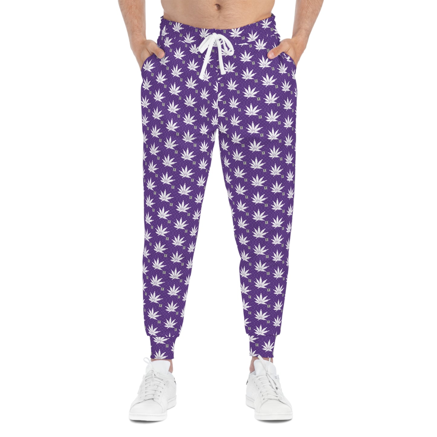 FROSTED RICH ICED DIAMOND Infinite Universe Allover Cannabis Leaf Athletic Joggers — Bold Streetwear Sweatpants