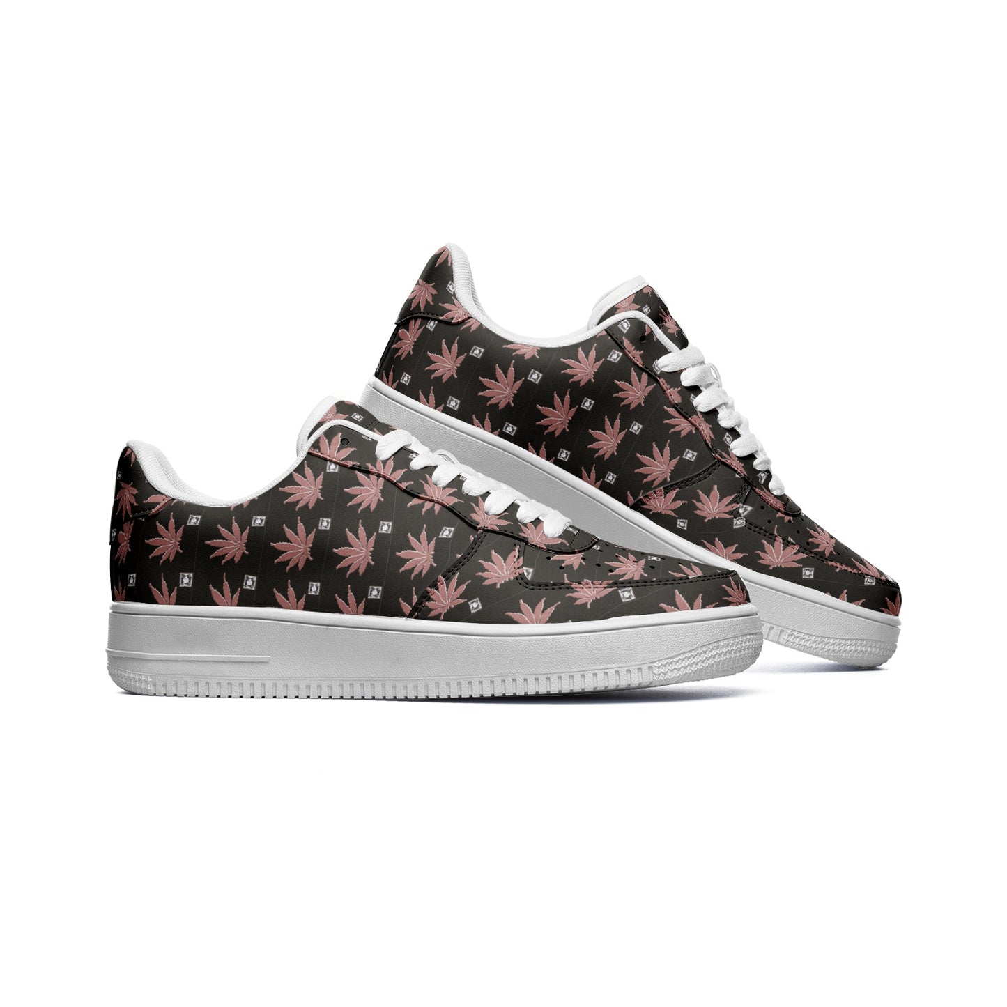 DARK FROSTED ICED DIAMOND Infinite Universe - Unisex Low Top Leather Sneakers