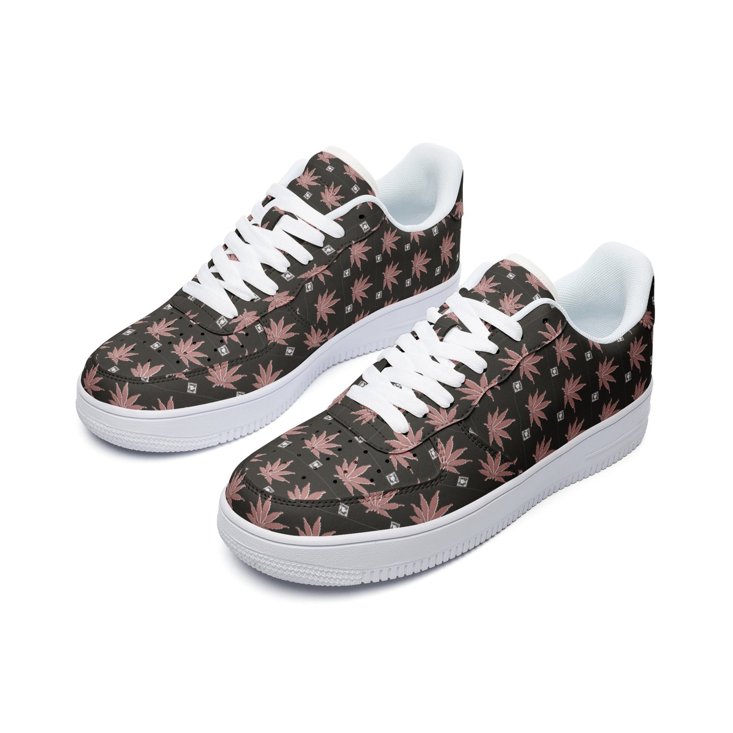 DARK FROSTED ICED DIAMOND Infinite Universe - Unisex Low Top Leather Sneakers