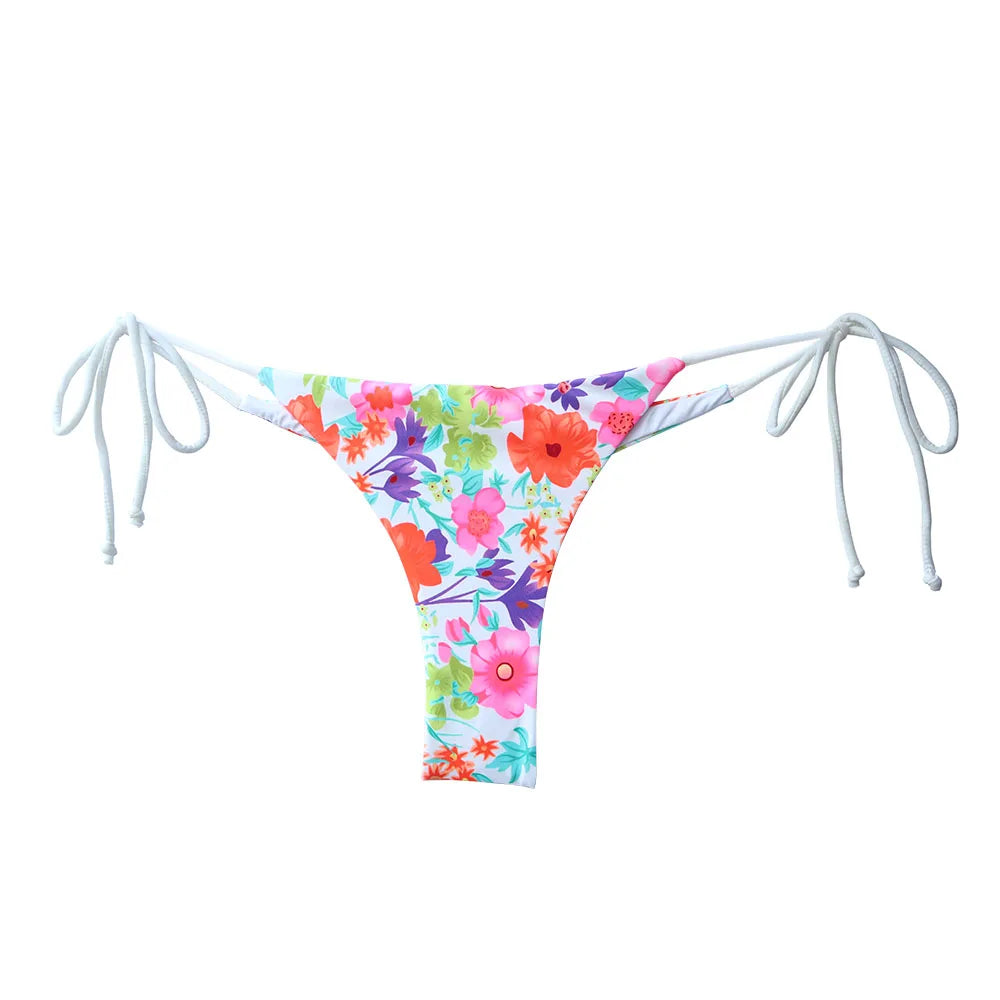 Wholesale Womens Bikini Bottoms Sexy Swimsuit Thong Vintage Swimwear Black Brazilian Biquini Designer Bikinis T-back Cheeky