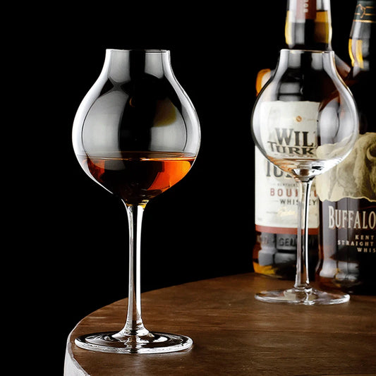 2PCS Britain Blender's Professional Bartender Scotch Whisky Crystal Goblet Cup Bud Whiskey Chivas Regal Wine Tasting Glass Bar T