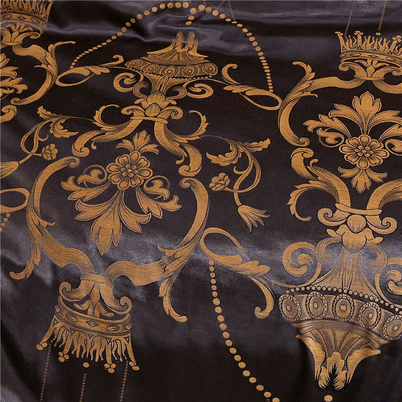 Luxury Jacquard Bedding Set King Size Duvet Cover Quilt Set Queen Comforter Bed Gold Quilt Cover High Quality For Adults