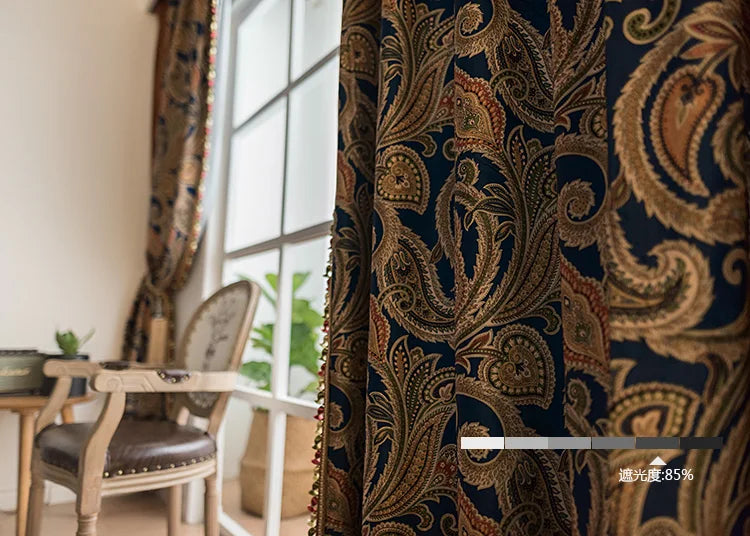 American Light Luxury Orange Orange Velvet Pure Color Lace Stitching Blackout Curtains for Living Room Bedroom Finished Product
