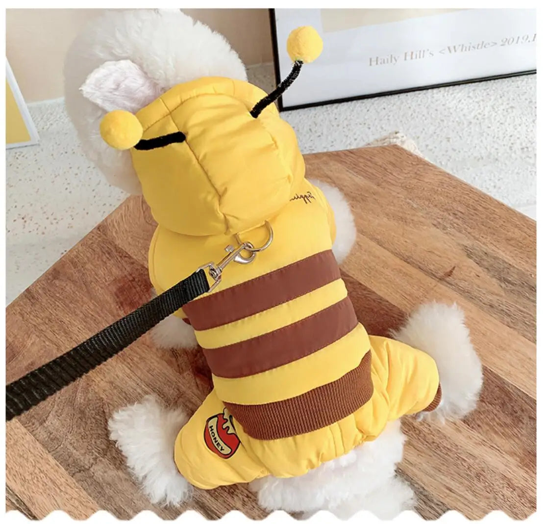 Winter Dog Pets Clothing Thicken Warm Dog Clothes Jumpsuit Outfit Puppy Yorkshire Small Dog Costume Funny Pet Coat Jacket