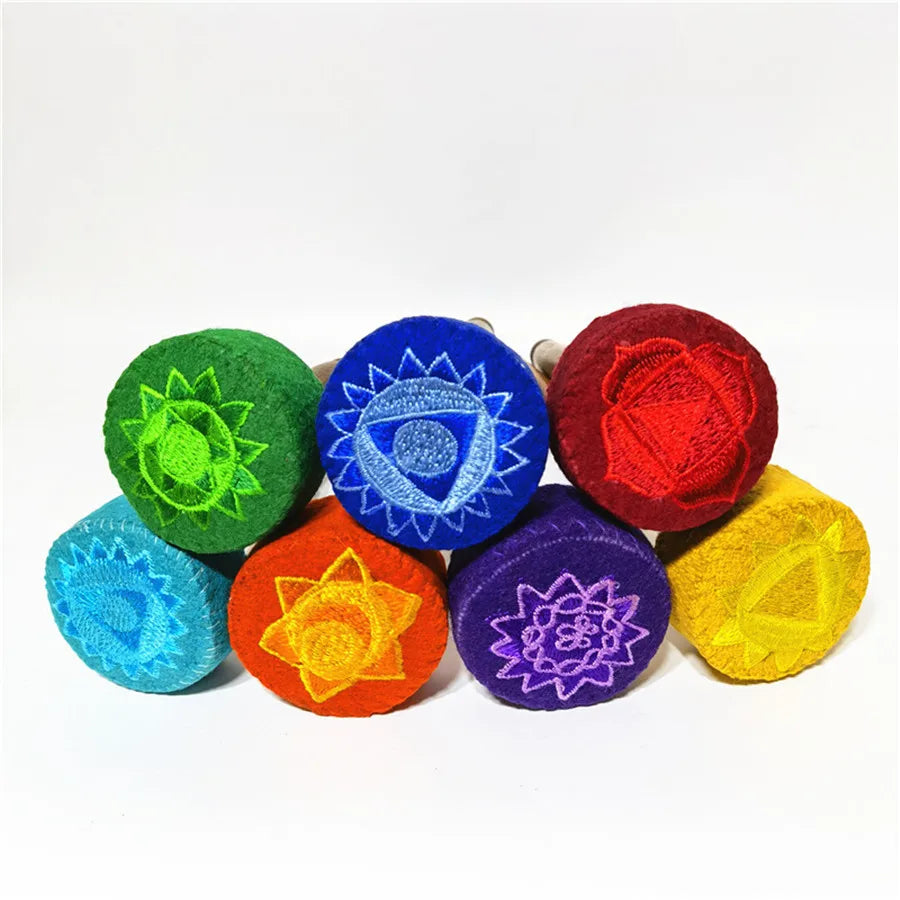 Tibetan Buddhist Meditation Singing Bowl Wool Felt Hammer Yoga Healing Bowl Accessories Seven Chakras Handmade Bowl Hammer