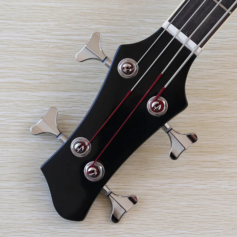 Acoustic Electric Bass Guitar 4 String High Gloss Acoustic Bass 43 Inch Natural Color Black Color Cutaway Bass Guitar with EQ
