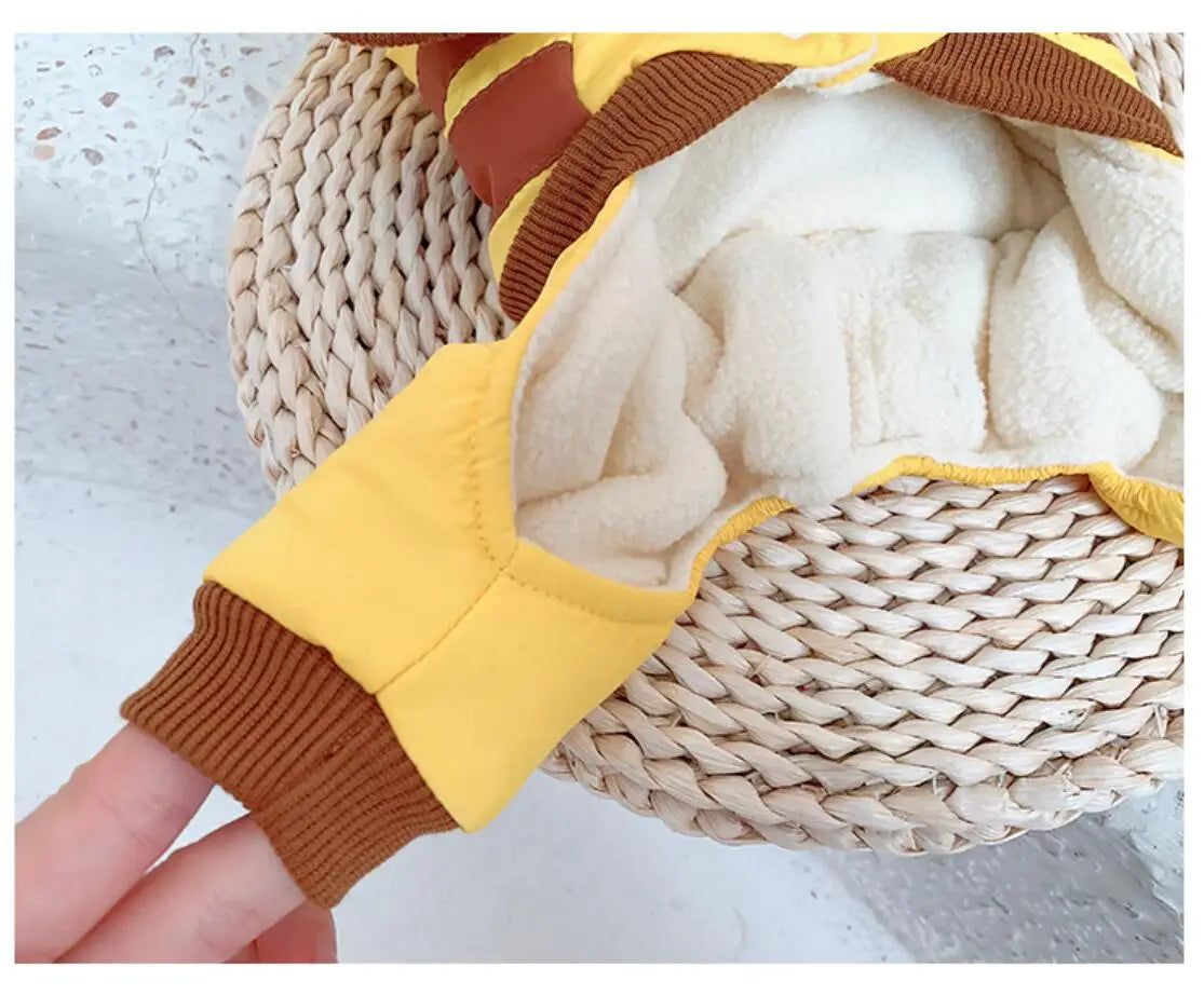 Winter Dog Pets Clothing Thicken Warm Dog Clothes Jumpsuit Outfit Puppy Yorkshire Small Dog Costume Funny Pet Coat Jacket