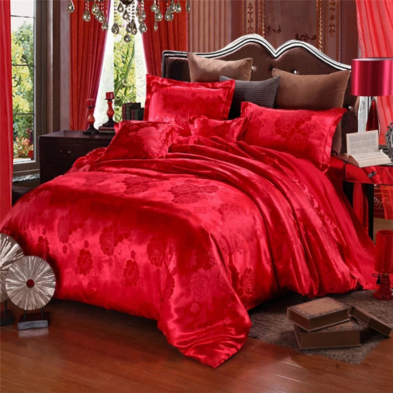 Luxury Jacquard Bedding Set King Size Duvet Cover Quilt Set Queen Comforter Bed Gold Quilt Cover High Quality For Adults