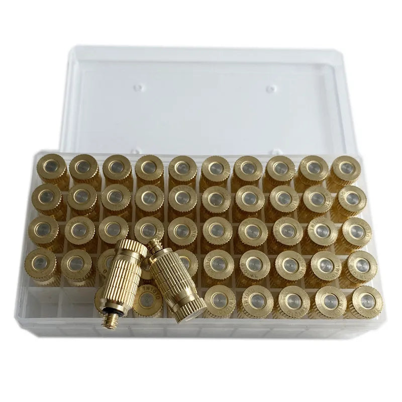 S362 Free Shipping High Pressure 3/16" Thread Misting Nozzle Brass Nickel Anti Drip Fogging Sprayers Cooling Humidify Sprinklers