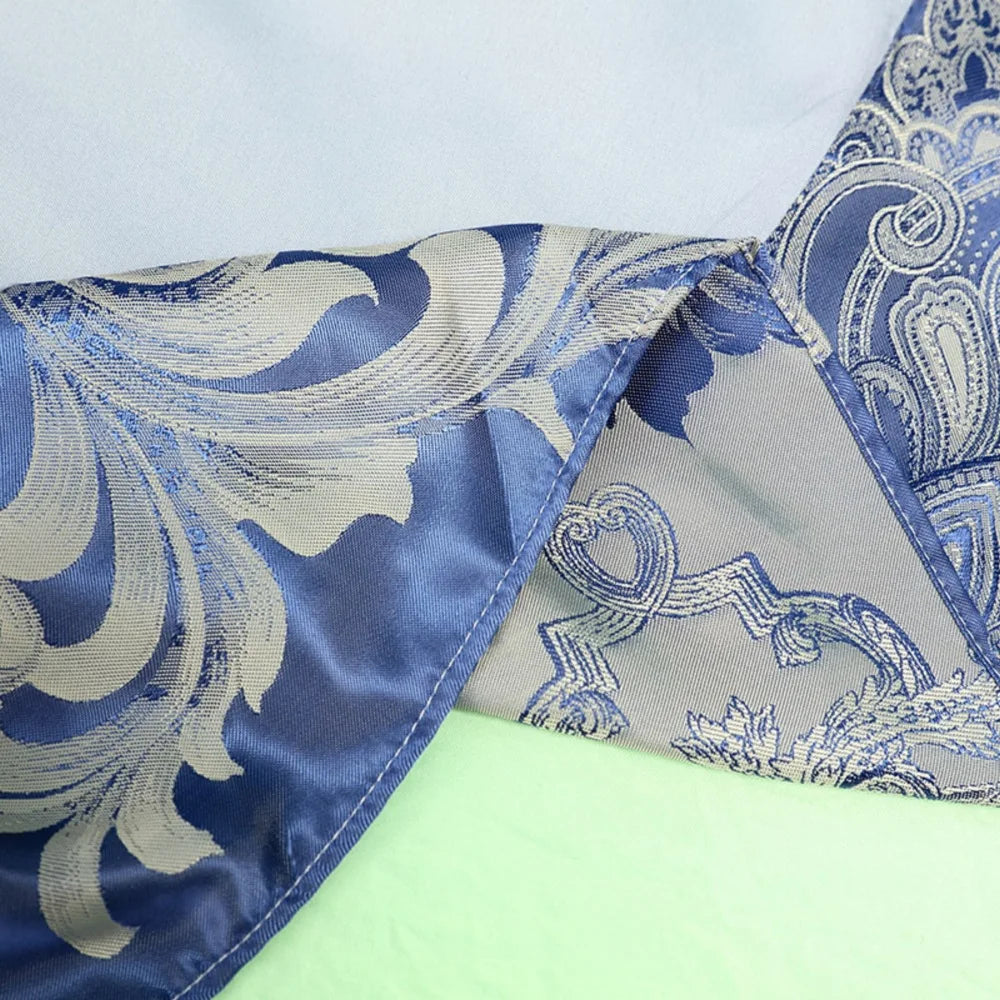 Satin Jacquard Bedding Set Luxury Bed Linens European Style Duvet Cover Queen King Size For Adults