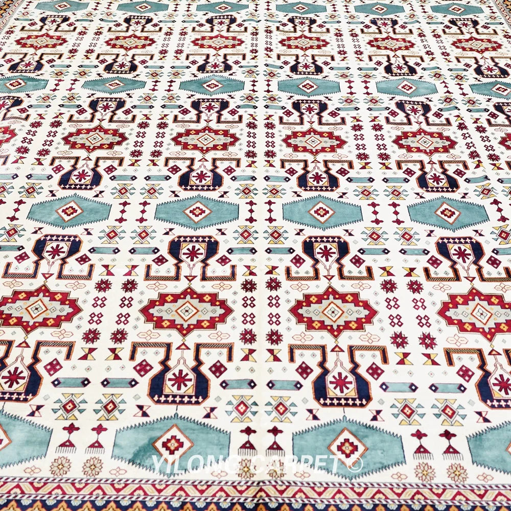 Yilong 12'x18' Oversized All Over Handwoven Silk Carpet Classic Area Rug (TJ322A)