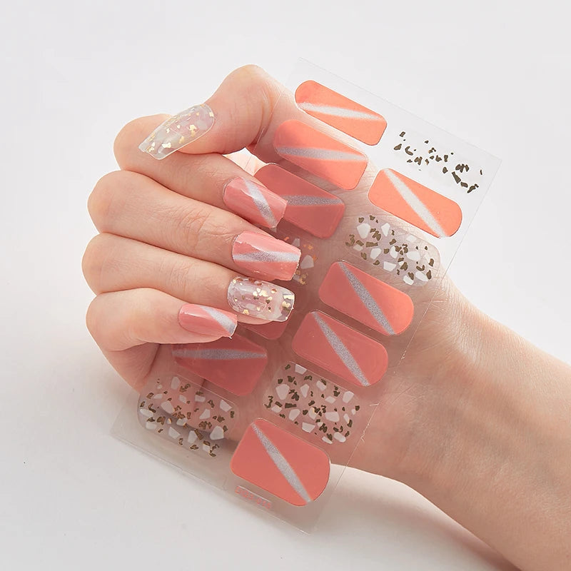 Three Sorts 0f Nail Stickers Decals Plain Stickers Nail Decoration Nails Sticker Designer Self Adhesive Nail Art Stickers