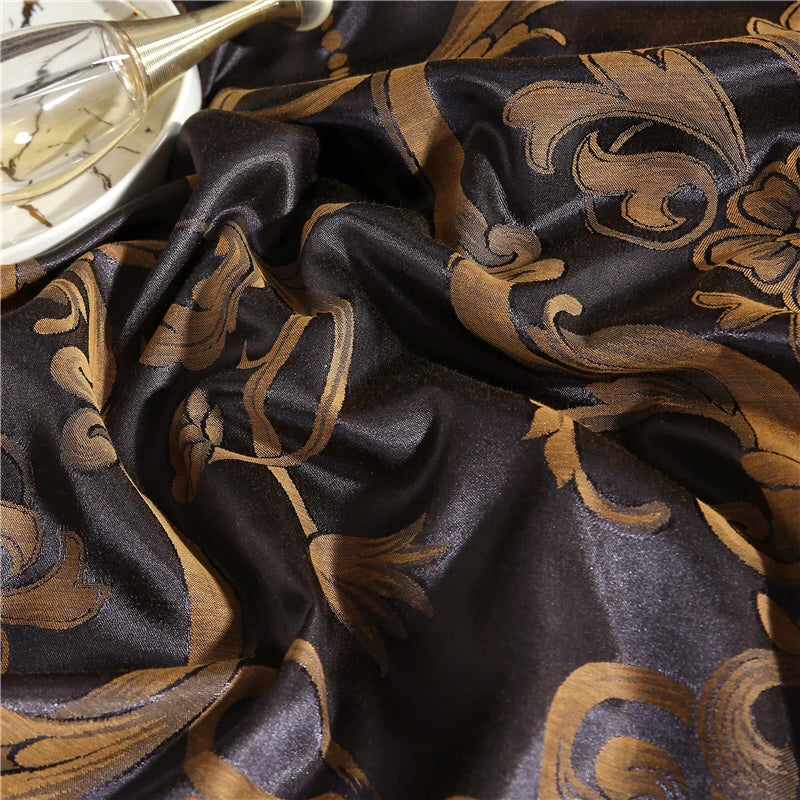 Luxury Jacquard Bedding Set King Size Duvet Cover Quilt Set Queen Comforter Bed Gold Quilt Cover High Quality For Adults