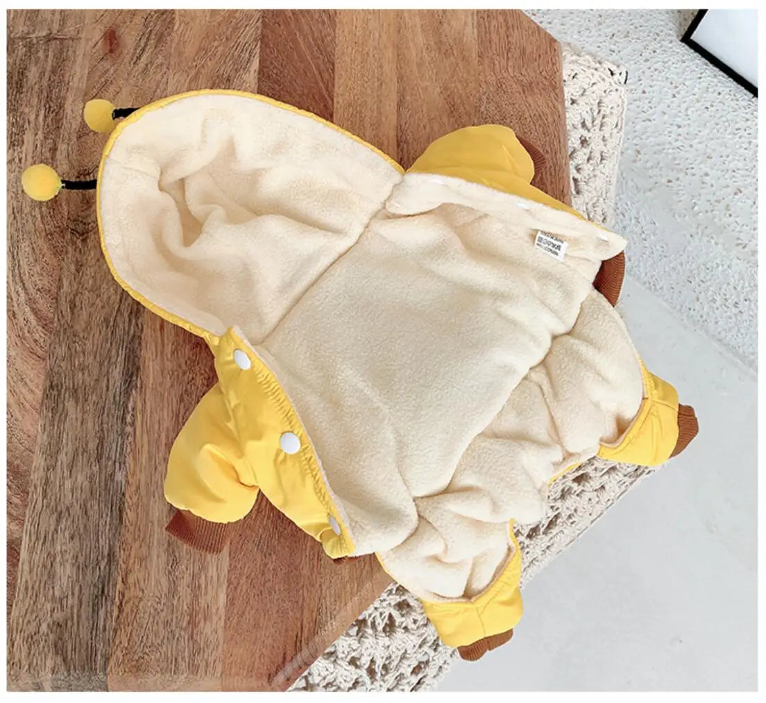 Winter Dog Pets Clothing Thicken Warm Dog Clothes Jumpsuit Outfit Puppy Yorkshire Small Dog Costume Funny Pet Coat Jacket