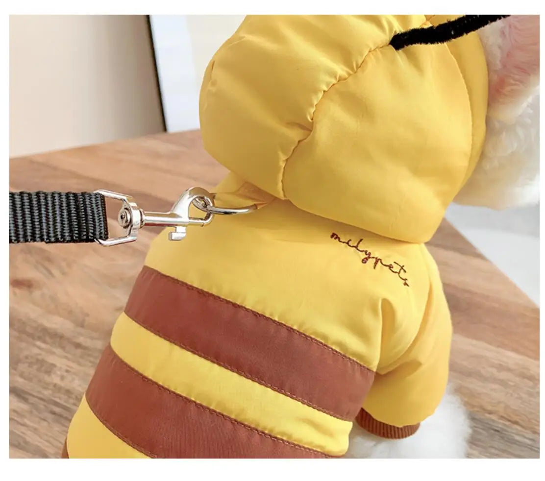 Winter Dog Pets Clothing Thicken Warm Dog Clothes Jumpsuit Outfit Puppy Yorkshire Small Dog Costume Funny Pet Coat Jacket