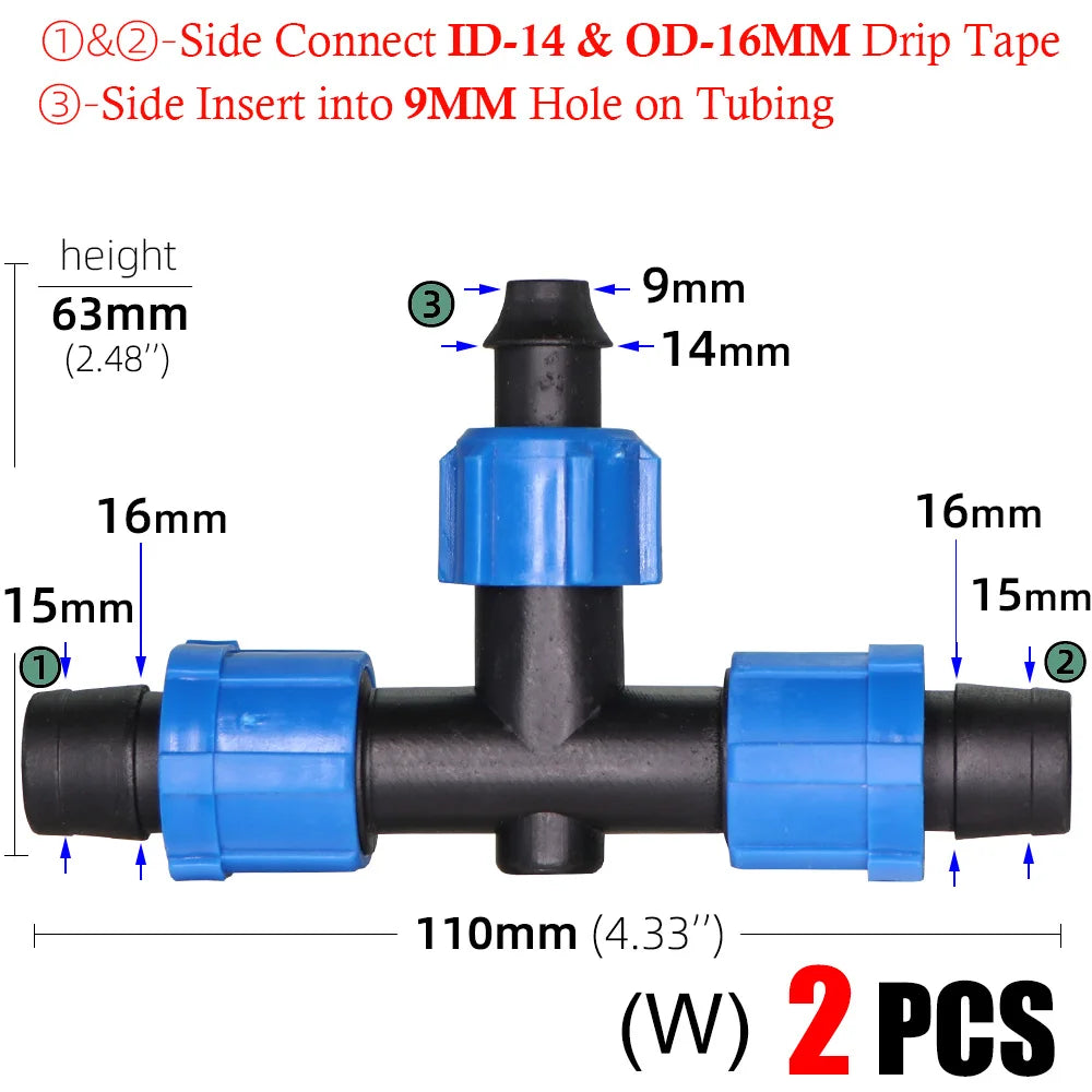 16mm 20mm 25mm 4/7mm 8/11mm Shut-off Valve Garden Hose Waterstop Barb Connector 1/4'' 1/2'' 3/4'' Drip Irrigation Valve Fittings