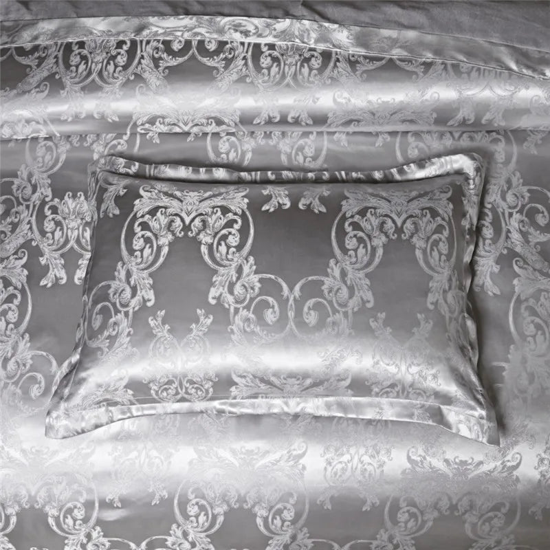 Claroom Jacquard Bedding Set Queen King Size Duvet Cover Bed set Quilt High Quality Luxury Gold Colour 2/3pcs Comforter