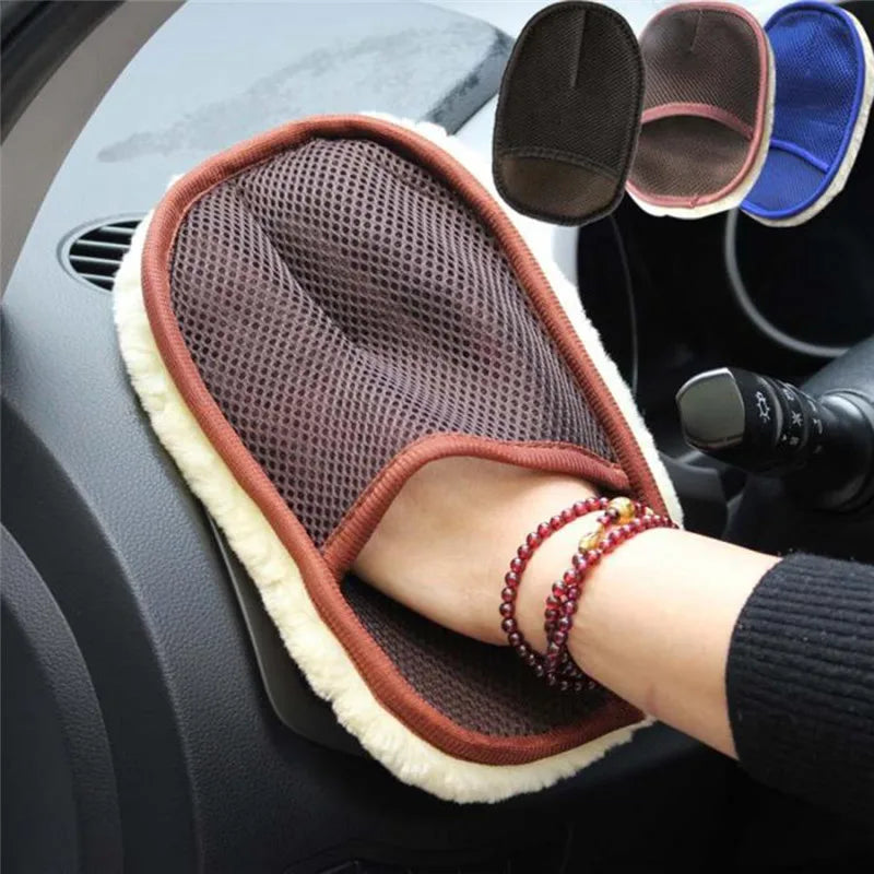 Car Wool cashmere Washing Gloves for Subaru Forester Impreza Legacy Outback XV STI 2004 2014 2018 2019